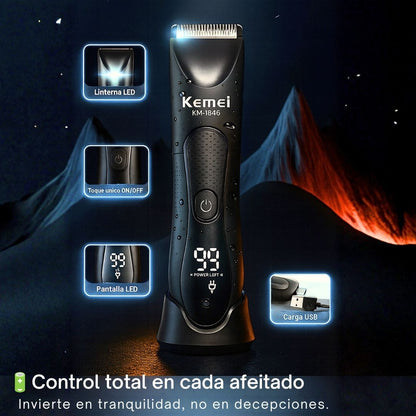 AFEITADORA MASCULINA INTIMA IMPERMEABLE - KEMEI®