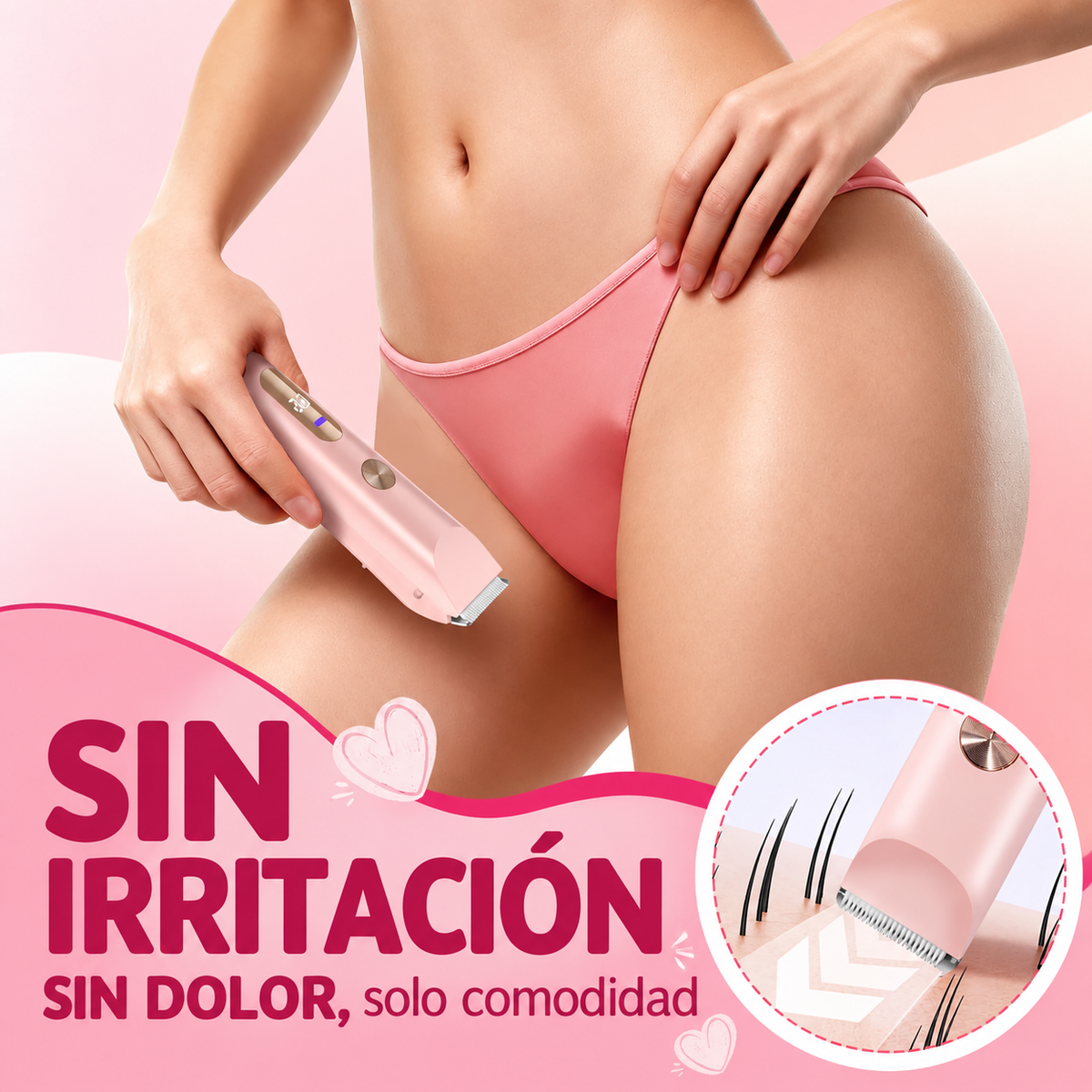 DEPILADORA FEMENINA BIKINI 2 EN 1